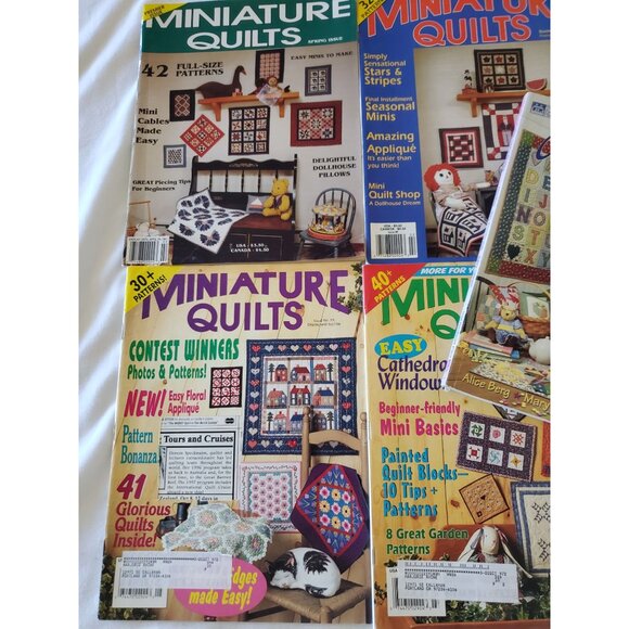 Miniature Quilts Pattern Magazines 9 Vintage 90s Lot Including Premier Issue - Picture 5 of 6